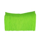 Neon színű vágott végű rojt 10 cm  hosszú - VERDE FLUO 